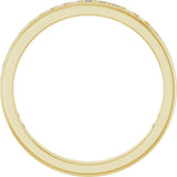 14K Gold Square Lab-Grown Diamond Channel-Set Anniversary Band – 1.5x1.5 mm Stones - Yellow Gold - view 2