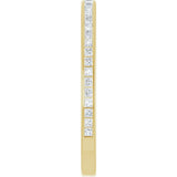 14K Gold Square Natural Diamond Channel-Set Anniversary Band – 1.5x1.5 mm Stones (3/4 CTW) - Yellow Gold - view 4