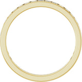 14K Gold Square Lab-Grown Diamond Channel-Set Anniversary Band – 2.5x2.5 mm Stones (2 1/3–2 3/8 CTW) - Yellow Gold - view 2