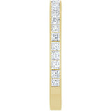 14K Gold Square Lab-Grown Diamond Channel-Set Anniversary Band – 2.5x2.5 mm Stones (2 1/3–2 3/8 CTW) - Yellow Gold - view 4