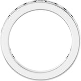 14K Gold Square Lab-Grown Diamond Channel-Set Anniversary Band – 3x3 mm Stones - White Gold - view 2