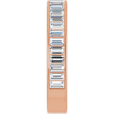 14K Gold Straight Baguette Lab-Grown Diamond Channel-Set Anniversary Band – 3x1.5 mm Stones - Rose Gold - view 4