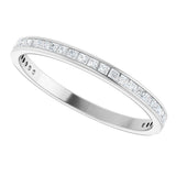 14K Gold Square Natural Diamond Channel-Set Anniversary Band – 1.75x1.75 mm Stones (1 1/5–1 1/4 CTW) - White Gold - view 5