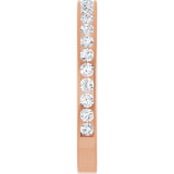 14K Gold Round Lab-Grown Diamond Channel-Set Anniversary Band – 2.5 mm Stones - Rose Gold - view 4