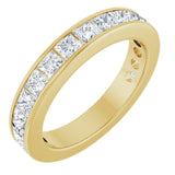 10K Gold Square Natural Diamond Channel-Set Anniversary Band – 2 1/3 CTW - Yellow Gold