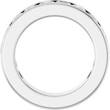 14K Gold Square Lab-Grown Diamond Channel-Set Anniversary Band – 3x3 mm Stones - White Gold - view 2