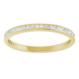 14K Gold Square Lab-Grown Diamond Channel-Set Anniversary Band – 1.75x1.75 mm Stones (1 1/5–1 1/4 CTW) - Yellow Gold - view 3