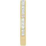 14K Gold Square Lab-Grown Diamond Channel-Set Anniversary Band – 1.5x1.5 mm Stones - Yellow Gold - view 4