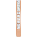 14K Gold Square Lab-Grown Diamond Channel-Set Anniversary Band – 1.5x1.5 mm Stones - Rose Gold - view 4