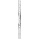 14K Gold Square Lab-Grown Diamond Channel-Set Anniversary Band – 1.5x1.5 mm Stones (3/4 CTW) - White Gold - view 4
