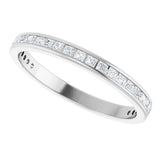 14K Gold Square Lab-Grown Diamond Channel-Set Anniversary Band – 1.5x1.5 mm Stones - White Gold - view 5