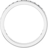 14K Gold Square Lab-Grown Diamond Channel-Set Anniversary Band – 2.5x2.5 mm Stones - White Gold - view 2