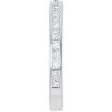 14K Gold Square Natural Diamond Channel-Set Anniversary Band – 1.5x1.5 mm Stones - White Gold - view 4
