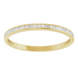 14K Gold Square Lab-Grown Diamond Channel-Set Anniversary Band – 1.5x1.5 mm Stones (3/4 CTW) - Yellow Gold - view 3