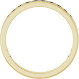 14K Gold Round Lab-Grown Diamond Channel-Set Anniversary Band – 3 mm Stones (1 7/8–2 CTW) - Yellow Gold - view 2
