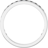 14K Gold Round Lab-Grown Diamond Channel-Set Anniversary Band – 3 mm Stones (1 7/8–2 CTW) - White Gold - view 2