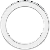 14K Gold Square Lab-Grown Diamond Channel-Set Anniversary Band – 2.5x2.5 mm Stones - White Gold - view 2