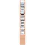 14K Gold Straight Baguette Natural Diamond Channel-Set Anniversary Band – 3x2 mm Stones (2 3/8 CTW) - Rose Gold - view 4