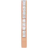 14K Gold Square Lab-Grown Diamond Channel-Set Anniversary Band – 1.75x1.75 mm Stones - Rose Gold - view 4