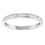 14K Gold Square Lab-Grown Diamond Channel-Set Anniversary Band – 1.5x1.5 mm Stones - White Gold - view 3