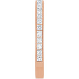 14K Gold Square Lab-Grown Diamond Channel-Set Anniversary Band – 2.25x2.25 mm Stones - Rose Gold - view 4