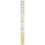 14K Gold Square Natural Diamond Channel-Set Anniversary Band – 1.75x1.75 mm Stones (1 1/5–1 1/4 CTW) - Yellow Gold - view 4