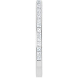 14K Gold Square Natural Diamond Channel-Set Anniversary Band – 1.75x1.75 mm Stones (1 1/5–1 1/4 CTW) - White Gold - view 4