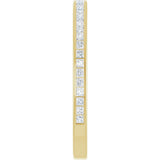 14K Gold Square Lab-Grown Diamond Channel-Set Anniversary Band – 1.5x1.5 mm Stones (3/4 CTW) - Yellow Gold - view 4