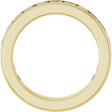 10K Gold Square Natural Diamond Channel-Set Anniversary Band – 2 1/4 CTW - Yellow Gold - view 2