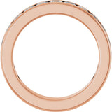 10K Gold Square Natural Diamond Channel-Set Anniversary Band – 2 3/8 CTW - Rose Gold - view 2