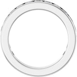 10K Gold Square Natural Diamond Channel-Set Anniversary Band – 2 1/3 CTW - White Gold - view 2