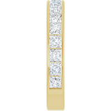 10K Gold Square Natural Diamond Channel-Set Anniversary Band – 2 1/3 CTW - Yellow Gold - view 4