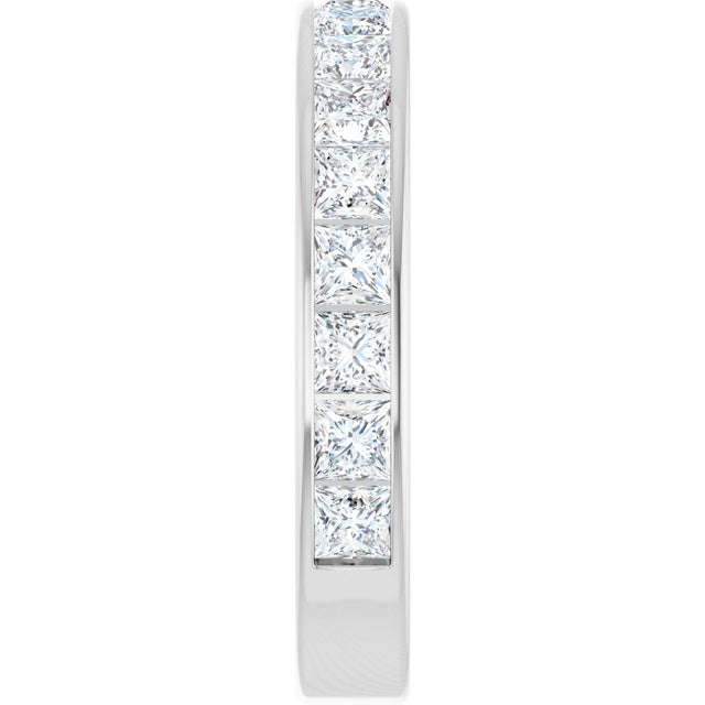 10K Gold Square Natural Diamond Channel-Set Anniversary Band – 2 1/3 CTW - White Gold - view 4