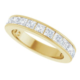 10K Gold Square Natural Diamond Channel-Set Anniversary Band – 2 1/4 CTW - Yellow Gold - view 5