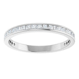 14K Gold Square Lab-Grown Diamond Channel-Set Anniversary Band – 1.5x1.5 mm Stones - White Gold - view 3