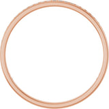 14K Gold Square Natural Diamond Channel-Set Anniversary Band – 1.5x1.5 mm Stones (3/4 CTW) - Rose Gold - view 2