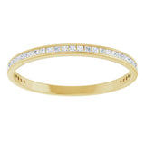 14K Gold Square Lab-Grown Diamond Channel-Set Anniversary Band – 1.5x1.5 mm Stones (3/4 CTW) - Yellow Gold - view 3