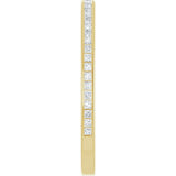 14K Gold Square Natural Diamond Channel-Set Anniversary Band – 1.5x1.5 mm Stones (3/4 CTW) - Yellow Gold - view 4