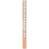 14K Gold Square Natural Diamond Channel-Set Anniversary Band – 1.5x1.5 mm Stones (3/4 CTW) - Rose Gold - view 4