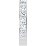 14K Gold Square Natural Diamond Channel-Set Anniversary Band – 3x3 mm Stones - White Gold - view 4