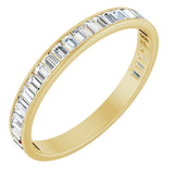 14K Gold Straight Baguette Natural Diamond Channel-Set Anniversary Band – 3x2 mm Stones (2 3/8 CTW) - Yellow Gold