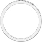 14K Gold Square Lab-Grown Diamond Channel-Set Anniversary Band – 2.5x2.5 mm Stones (2 1/3–2 3/8 CTW) - White Gold - view 2