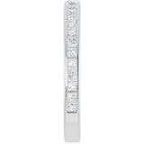 14K Gold Square Lab-Grown Diamond Channel-Set Anniversary Band – 1.5x1.5 mm Stones - White Gold - view 4