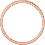 14K Gold Square Lab-Grown Diamond Channel-Set Anniversary Band – 1.75x1.75 mm Stones - Rose Gold - view 2