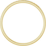 14K Gold Square Natural Diamond Channel-Set Anniversary Band – 1.5x1.5 mm Stones (3/4 CTW) - Yellow Gold - view 2