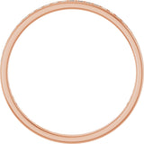 14K Gold Square Natural Diamond Channel-Set Anniversary Band – 1.5x1.5 mm Stones (3/4 CTW) - Rose Gold - view 2