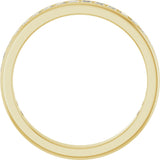 14K Gold Square Lab-Grown Diamond Channel-Set Anniversary Band – 1.5x1.5 mm Stones - Yellow Gold - view 2