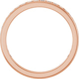 14K Gold Square Lab-Grown Diamond Channel-Set Anniversary Band – 1.5x1.5 mm Stones - Rose Gold - view 2