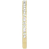 14K Gold Square Natural Diamond Channel-Set Anniversary Band – 1.5x1.5 mm Stones (3/4 CTW) - Yellow Gold - view 4