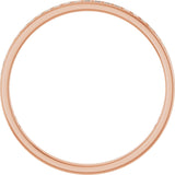14K Gold Square Natural Diamond Channel-Set Anniversary Band – 1.5x1.5 mm Stones (3/4 CTW) - Rose Gold - view 2